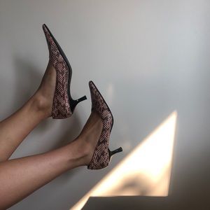 Genuine snakeskin heels